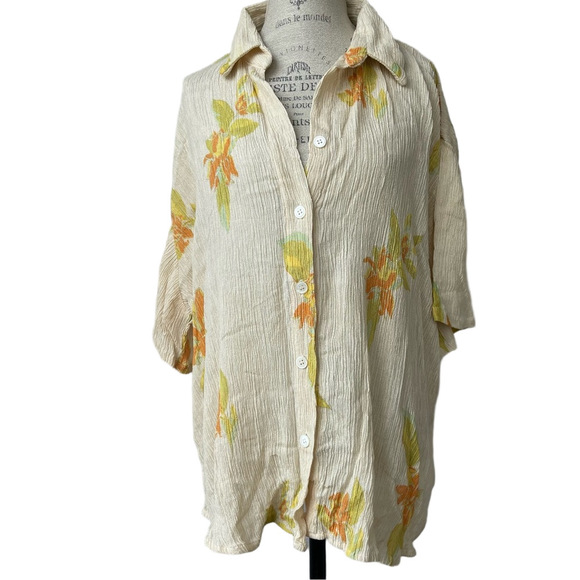 NWT Savannah Morrow “Peace” Top – Ethical Artisan Linen Cotton – M - Picture 2 of 5